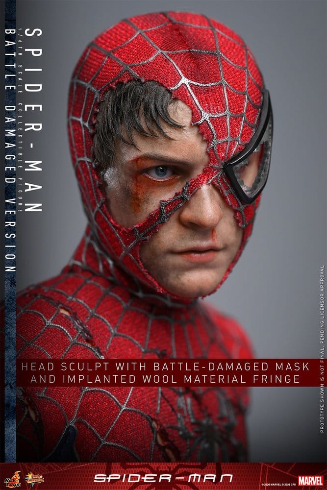 Spider-Man Movie Masterpiece Action Figure 1/6 Spider-Man (Battle Damaged Version) 30 cm