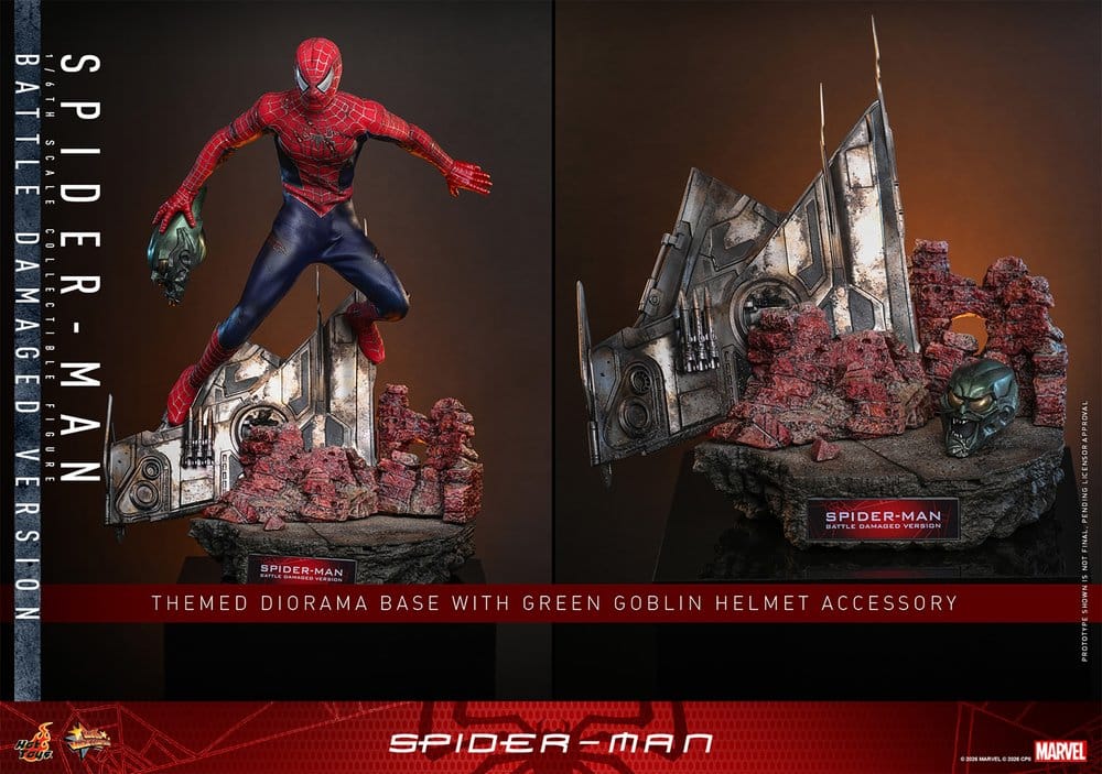 Spider-Man Movie Masterpiece Action Figure 1/6 Spider-Man (Battle Damaged Version) 30 cm