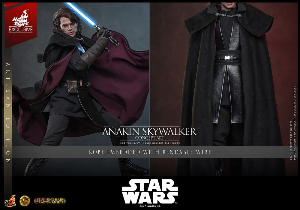 Star Wars Episode III: Revenge Of The Sith Movie Masterpiece Action Figure 1/6 Anakin Skywalker (Concept Art Version) (Artisan Edition) Hot Toys Exclusive 31 cm