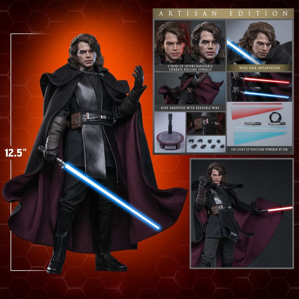 Star Wars Episode III: Revenge Of The Sith Movie Masterpiece Action Figure 1/6 Anakin Skywalker (Concept Art Version) (Artisan Edition) Hot Toys Exclusive 31 cm