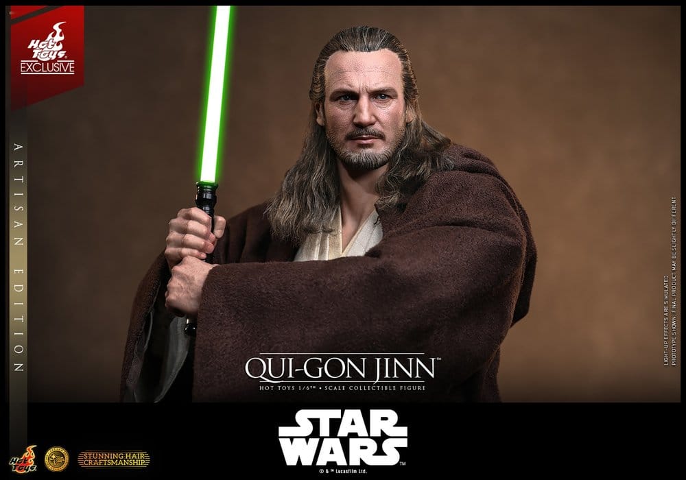 Star Wars: The Phantom Menace Movie Masterpiece Action Figure 1/6 Qui-Gon Jinn (Artisan Edition) Hot Toys Exclusive 32 cm