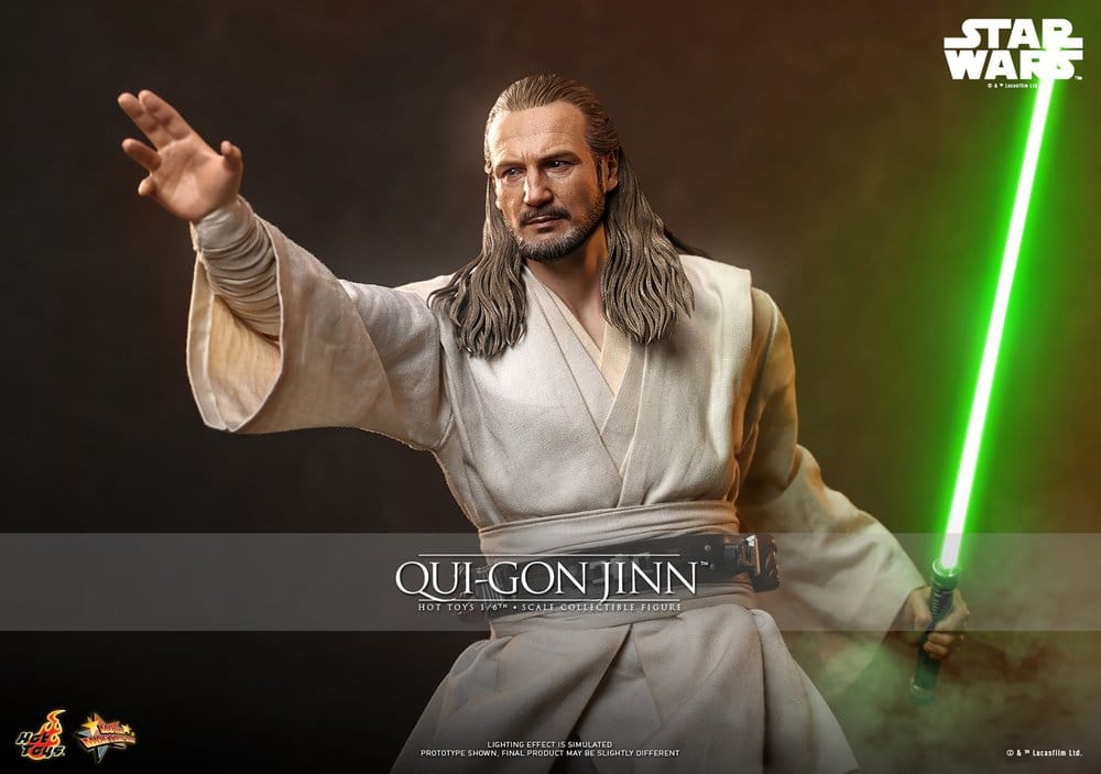 Star Wars: The Phantom Menace Movie Masterpiece Action Figure 1/6 Qui-Gon Jinn (Artisan Edition) Hot Toys Exclusive 32 cm