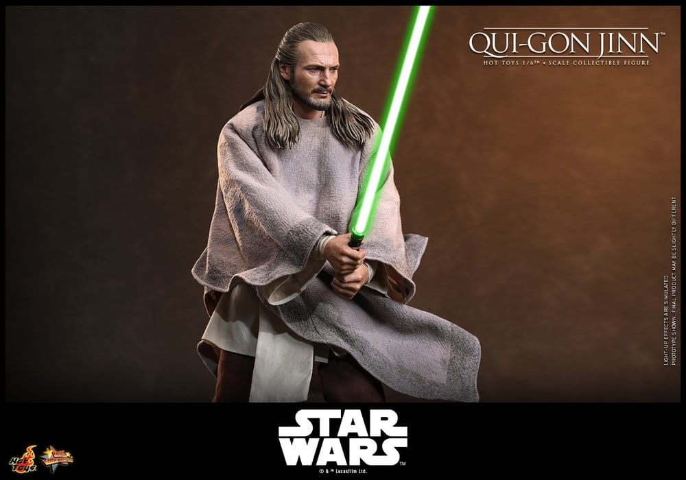 Star Wars: The Phantom Menace Movie Masterpiece Action Figure 1/6 Qui-Gon Jinn (Artisan Edition) Hot Toys Exclusive 32 cm