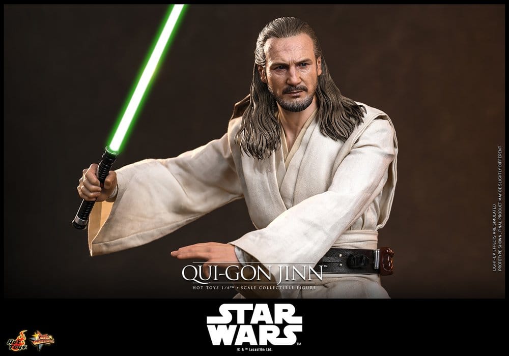 Star Wars: The Phantom Menace Movie Masterpiece Action Figure 1/6 Qui-Gon Jinn (Artisan Edition) Hot Toys Exclusive 32 cm
