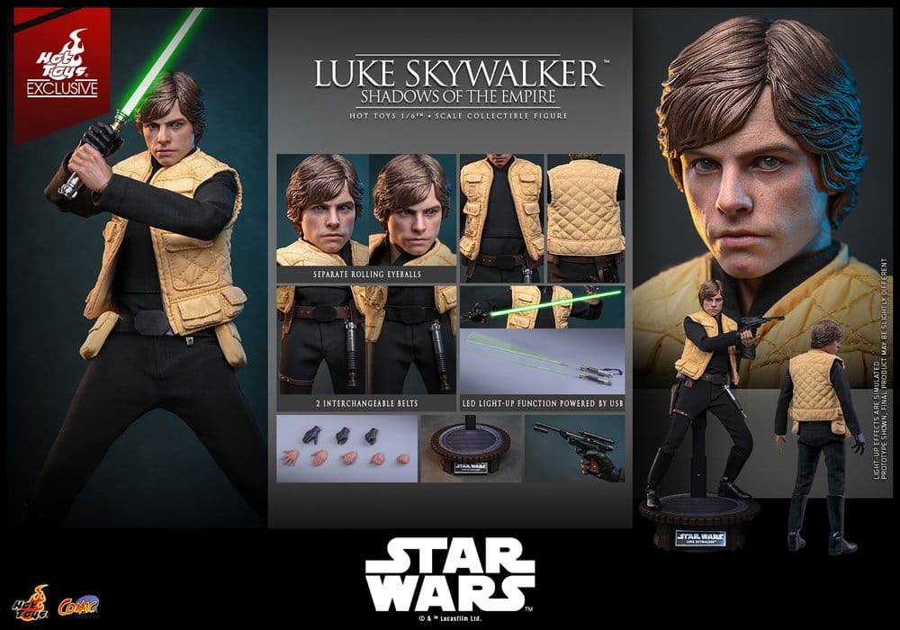 Star Wars Comic Masterpiece Action Figure 1/6 Luke Skywalker (Shadows Of The Empire) (Hot Toys Exclusive) 28 cm