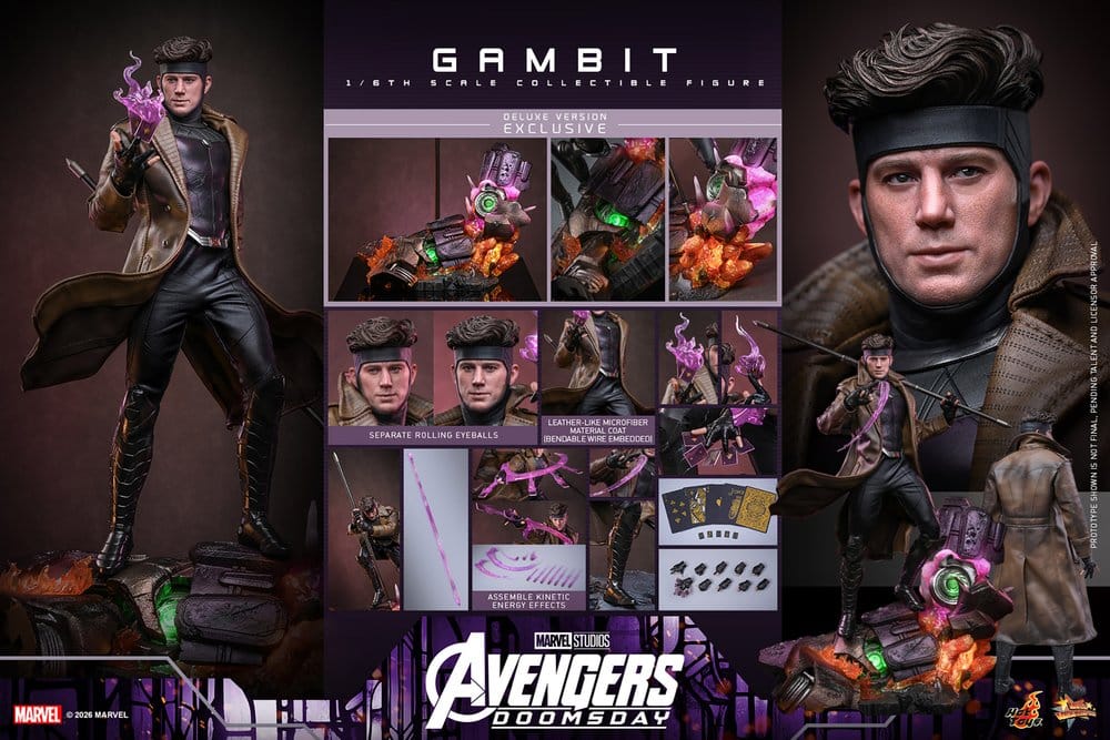 Avengers: Doomsday Movie Masterpiece Action Figure 1/6 Gambit (Deluxe Version) 31 cm