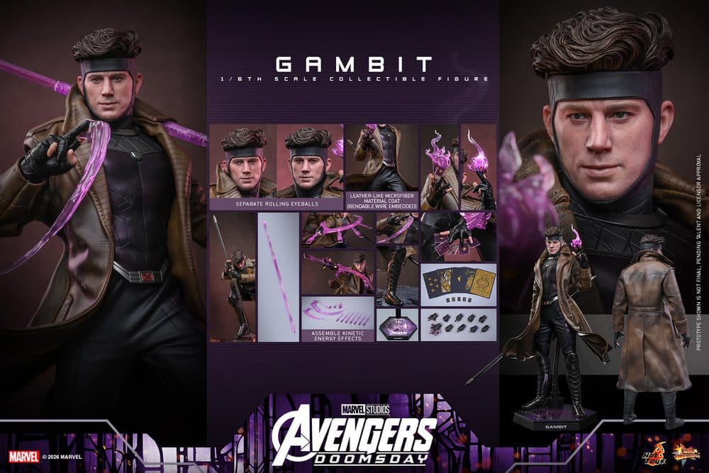 Avengers: Doomsday Movie Masterpiece Action Figure 1/6 Gambit 31 cm