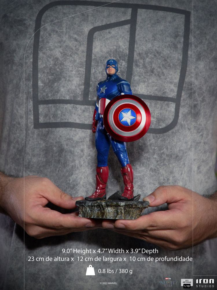 The Infinity Saga BDS Art Scale Statue 1/10 Captain America Battle of NY 23 cm