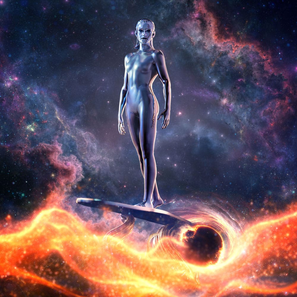 Fantastic Four Art Scale Statue 1/10 Silver Surfer 27 cm