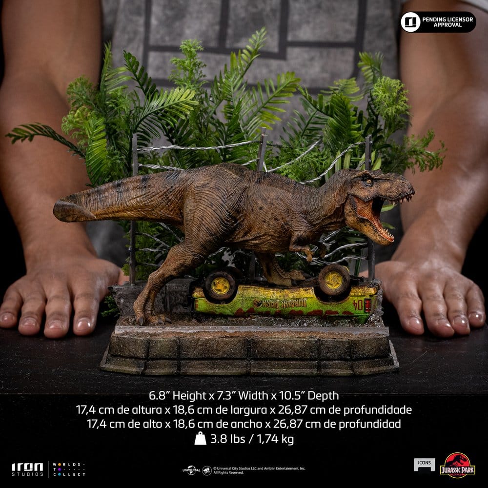 Jurassic Park Icons Statue T-Rex Breakout Set A 17 cm