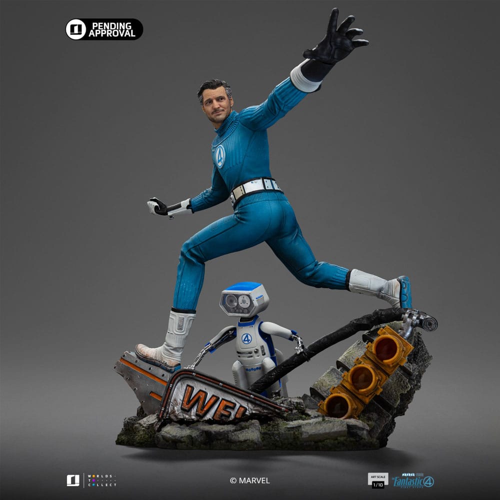 Fantastic Four Art Scale Statue 1/10 Mr. Fantastic and HERBIE 26 cm