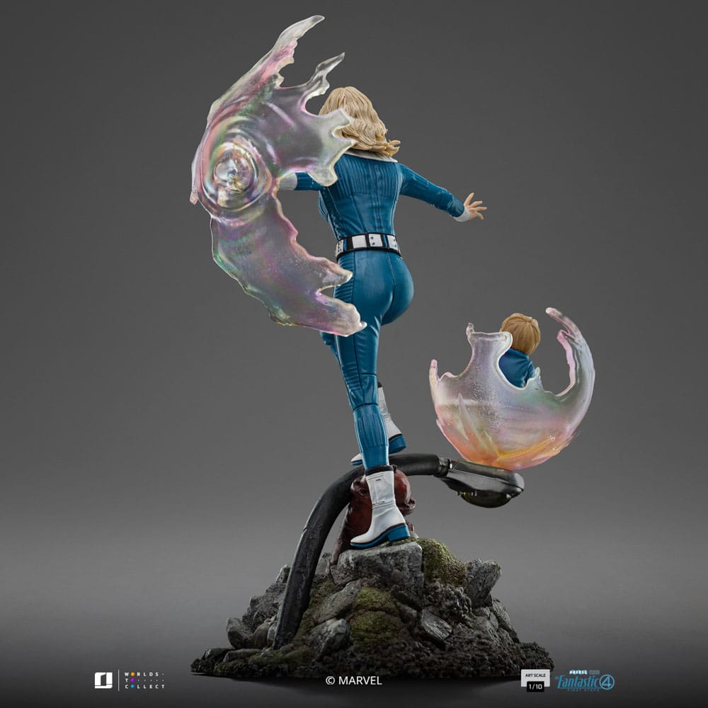 Fantastic Four Art Scale Statue 1/10 Invisible Woman and Franklin 28 cm