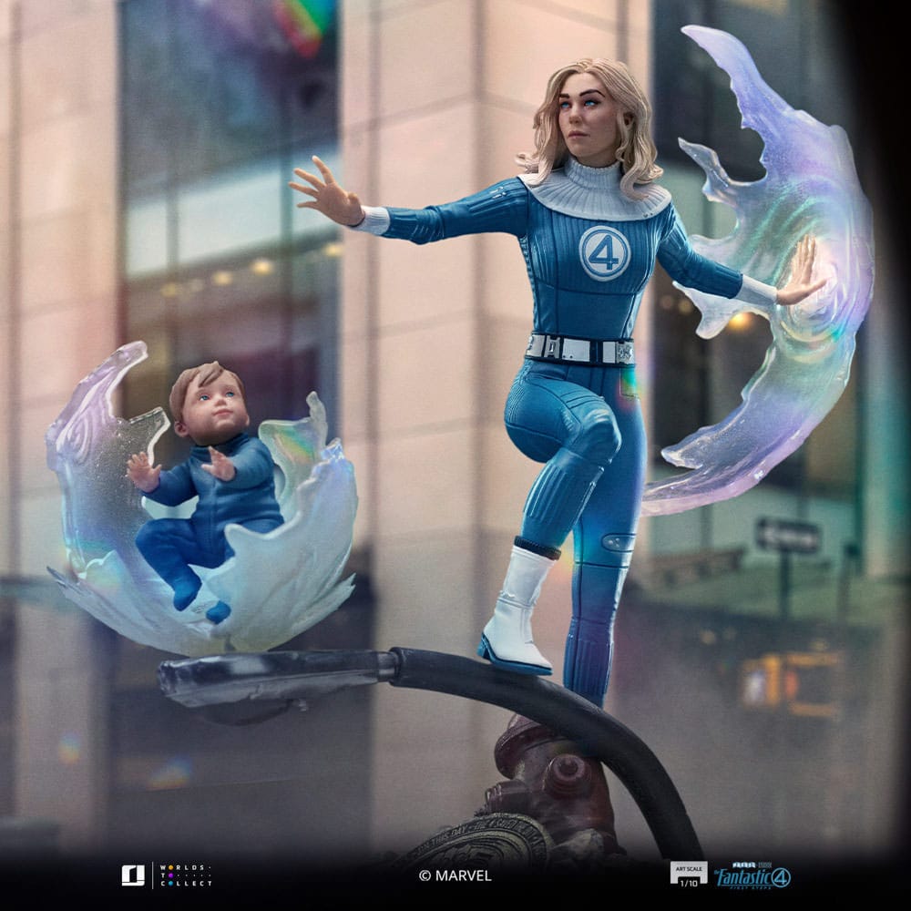 Fantastic Four Art Scale Statue 1/10 Invisible Woman and Franklin 28 cm