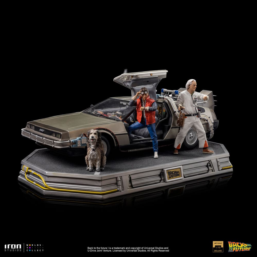 Back to the Future Art Scale Statue 1/10 DeLorean Full Set 23 cm