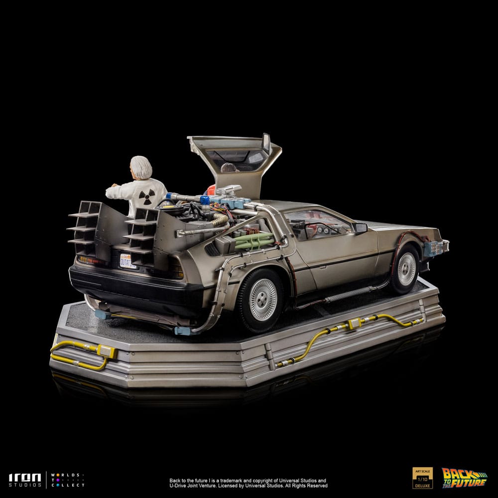 Back to the Future Art Scale Statue 1/10 DeLorean Full Set 23 cm