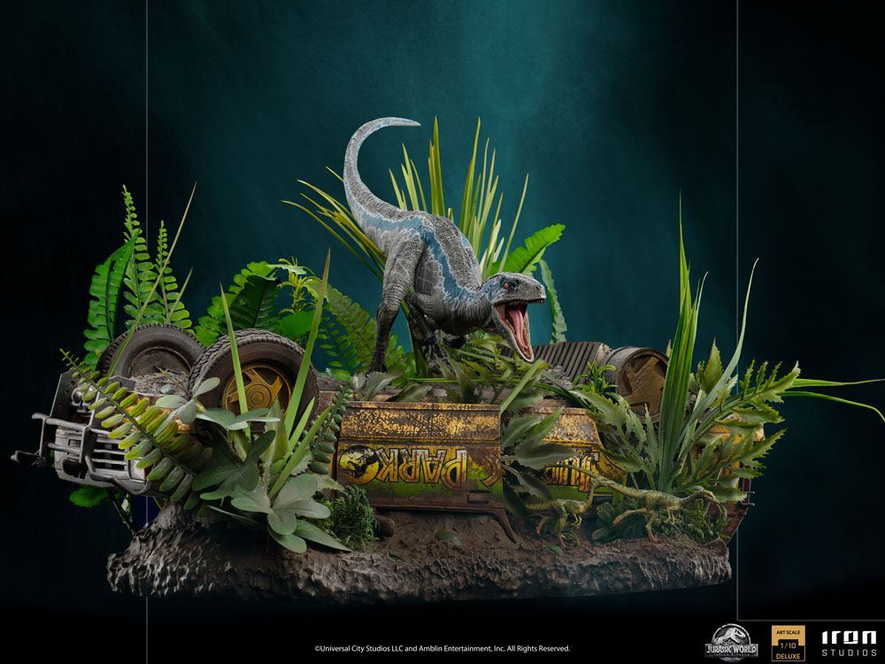 Jurassic World Fallen Kingdom Deluxe Art Scale Statue 1/10 Blue 24 cm