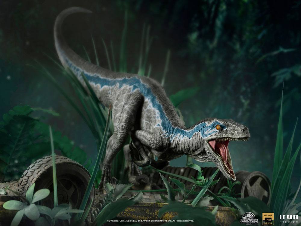 Jurassic World Fallen Kingdom Deluxe Art Scale Statue 1/10 Blue 24 cm - Damaged packaging