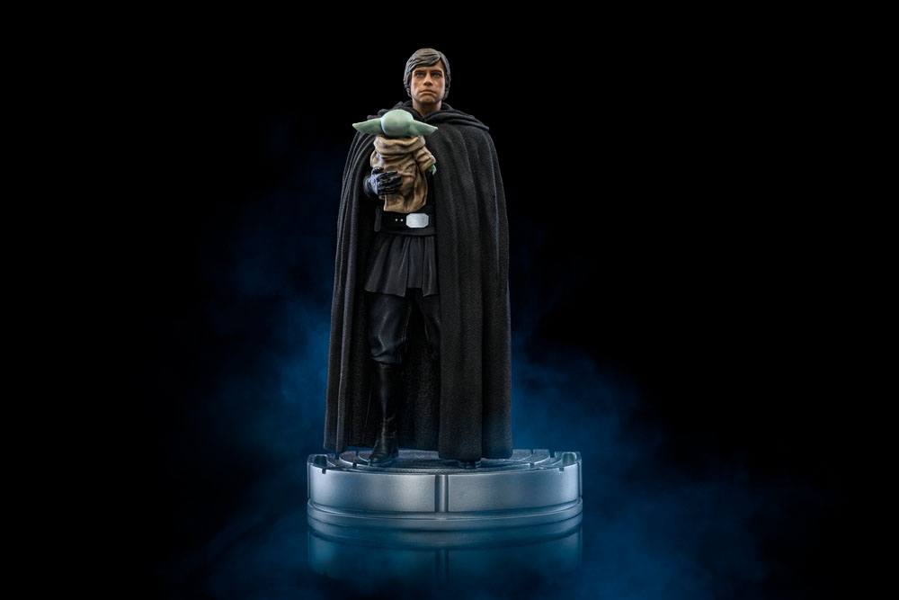 Star Wars The Mandalorian Art Scale Statue 1/10 Luke Skywalker and Grogu 21 cm