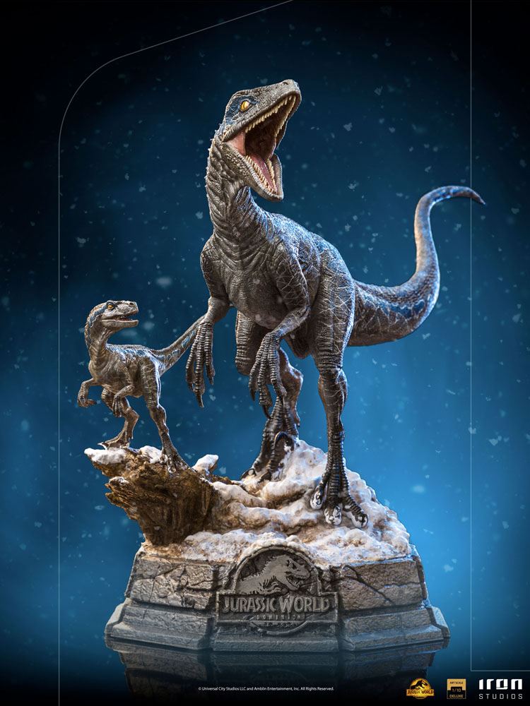 Jurassic World Dominion Deluxe Art Scale Statue 1/10 Blue and Beta 20 cm