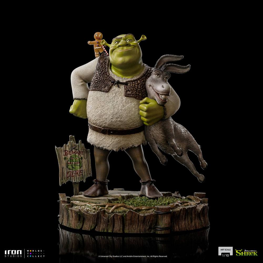 Shrek Deluxe Art Scale Statue 1/10 Shrek, Donkey and The Gingerbread Man 26 cm