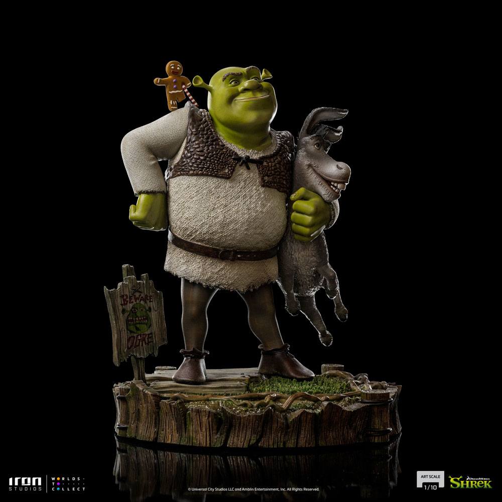 Shrek Deluxe Art Scale Statue 1/10 Shrek, Donkey and The Gingerbread Man 26 cm