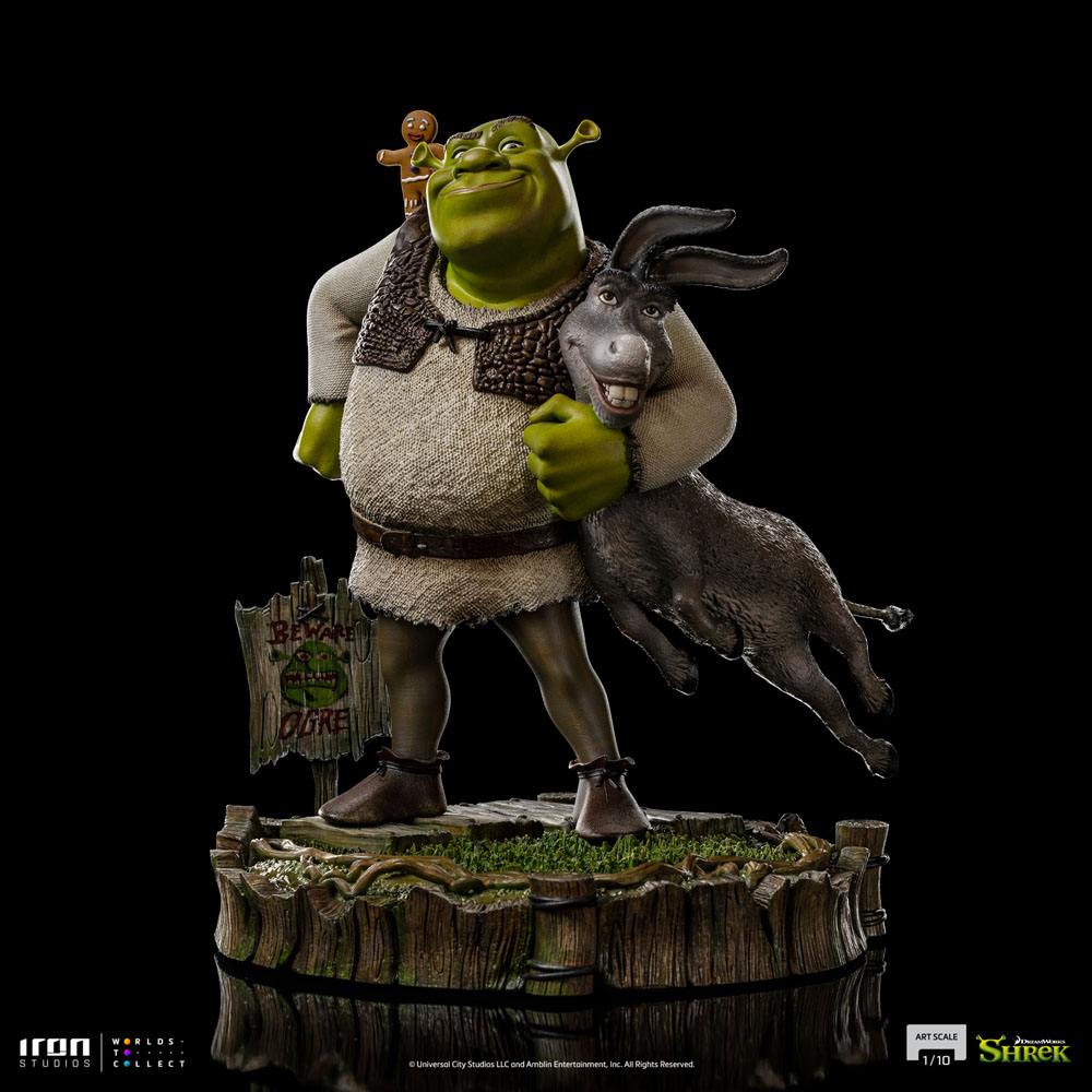 Shrek Deluxe Art Scale Statue 1/10 Shrek, Donkey and The Gingerbread Man 26 cm