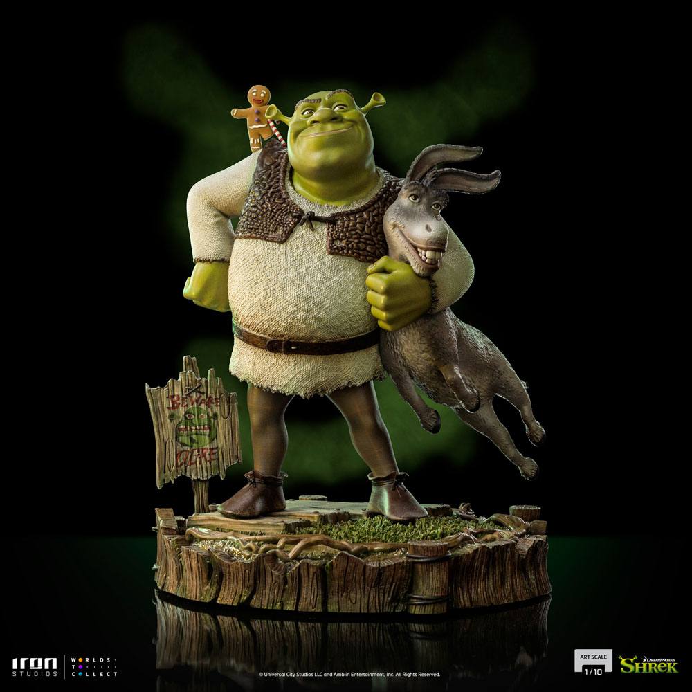 Shrek Deluxe Art Scale Statue 1/10 Shrek, Donkey and The Gingerbread Man 26 cm