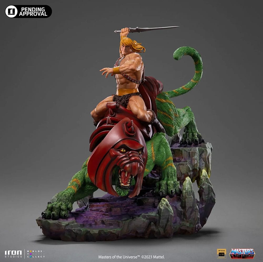 Masters of the Universe Deluxe Art Scale Statue 1/10 He-man and Battle Cat 31 cm