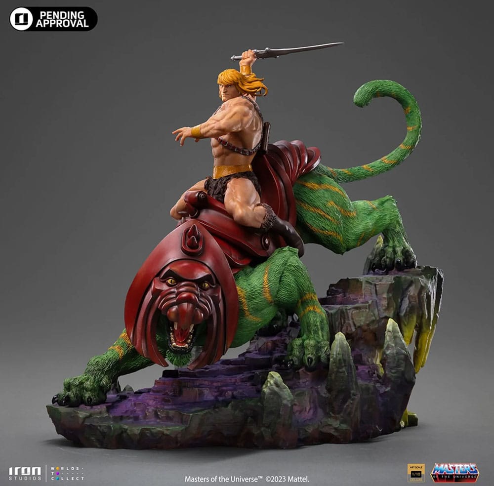 Masters of the Universe Deluxe Art Scale Statue 1/10 He-man and Battle Cat 31 cm