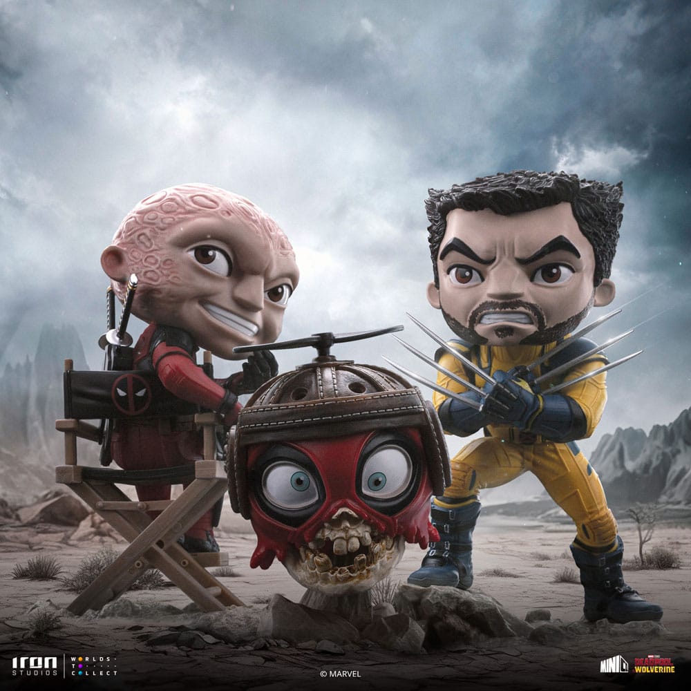 Deadpool &amp; Wolverine Mini Co. PVC Figure Deadpool and Wolverine set Unmasked 14 cm
