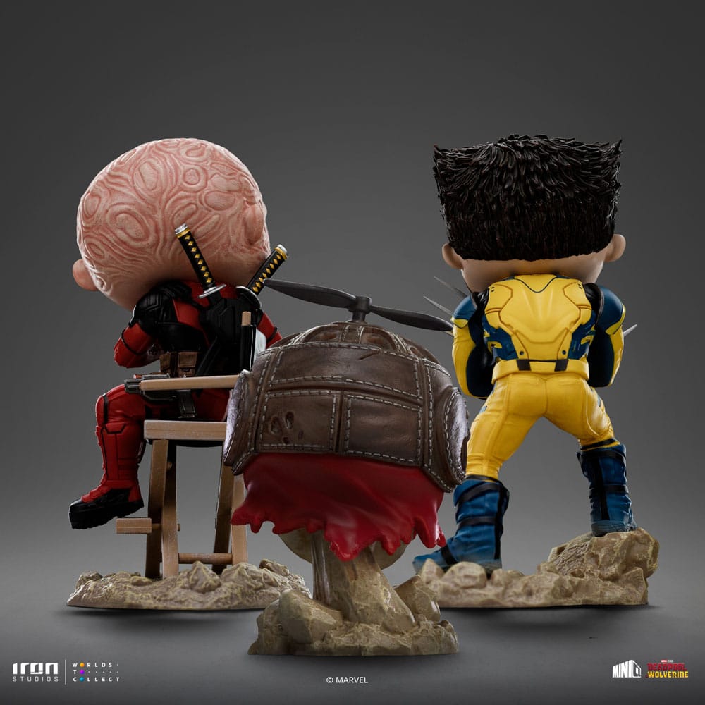 Deadpool &amp; Wolverine Mini Co. PVC Figure Deadpool and Wolverine set Unmasked 14 cm