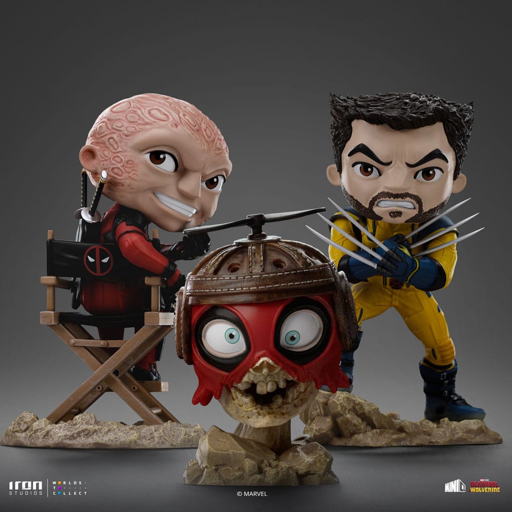 Deadpool &amp; Wolverine Mini Co. PVC Figure Deadpool and Wolverine set Unmasked 14 cm