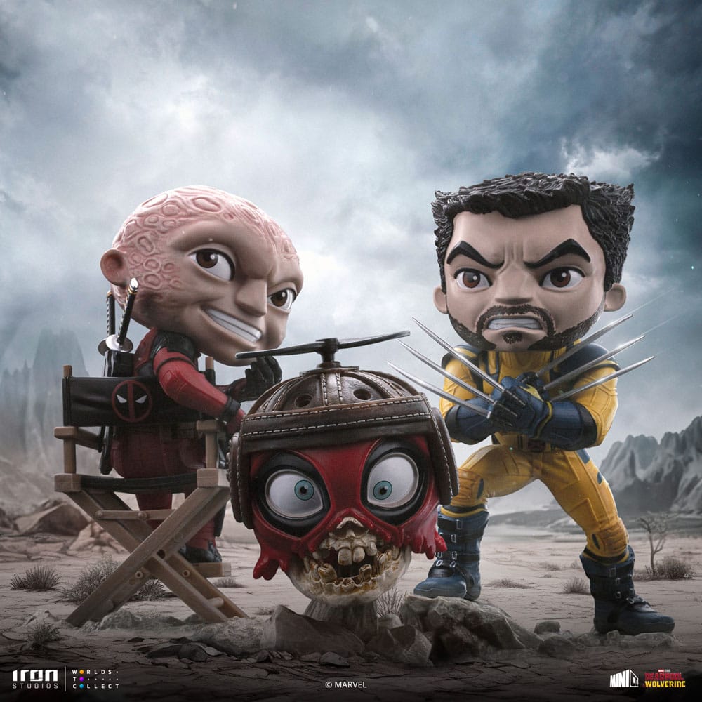 Deadpool &amp; Wolverine Mini Co. PVC Figure Deadpool and Wolverine set Unmasked 14 cm