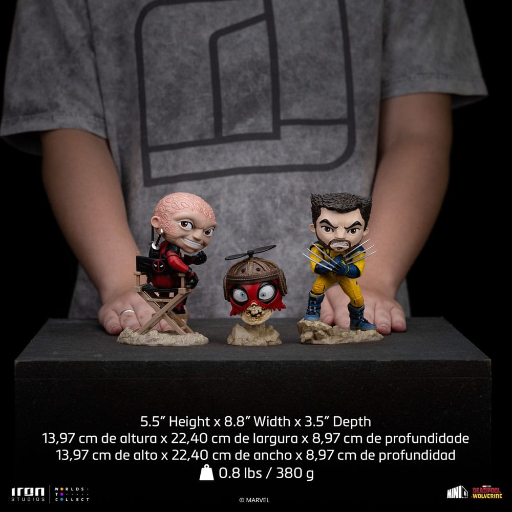 Deadpool &amp; Wolverine Mini Co. PVC Figure Deadpool and Wolverine set Unmasked 14 cm