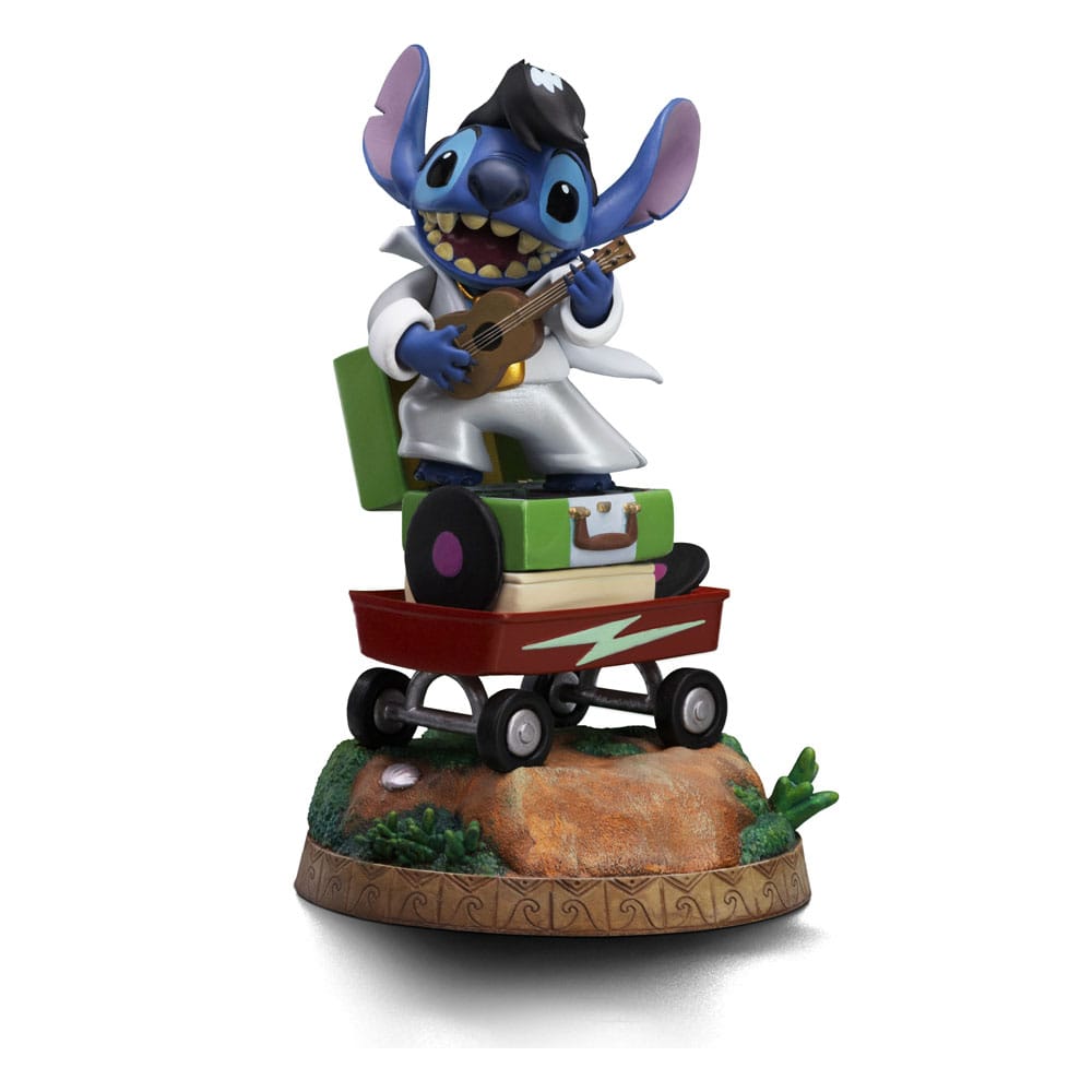 Lilo &amp; Stitch Art Scale Statue 1/10 Stitch King of Rock 17 cm