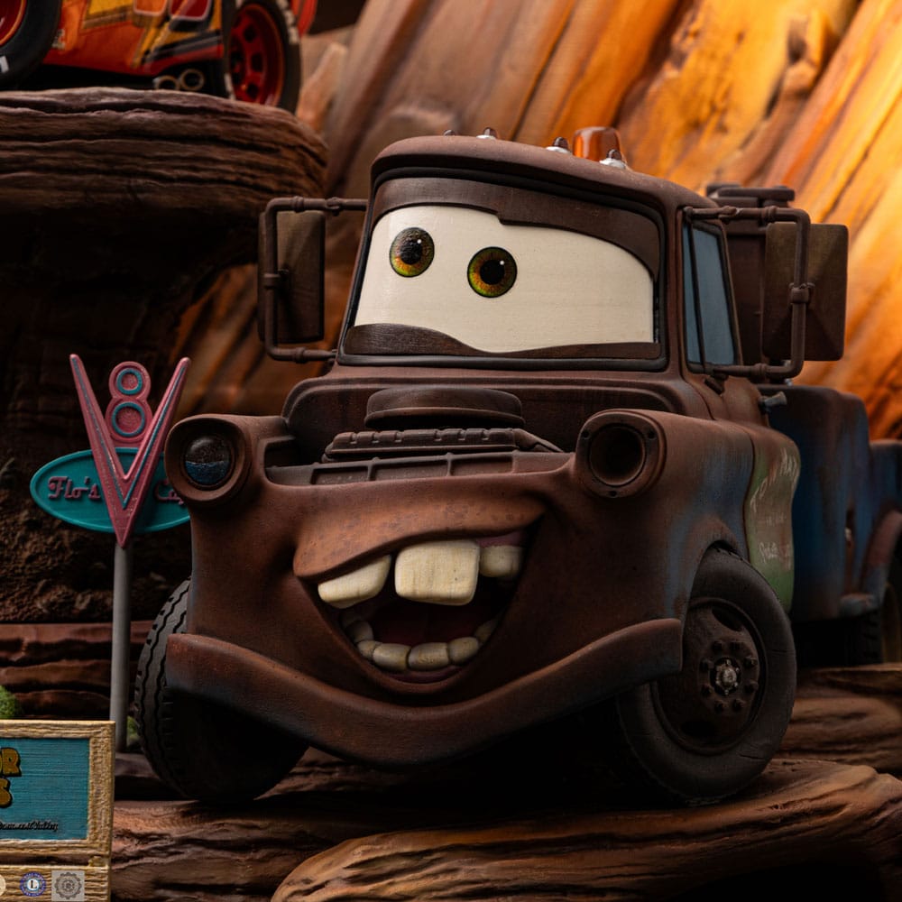 Cars Deluxe Art Scale Statue 1/10 Lightning Mcqueen &amp; Tow Mater 31 cm