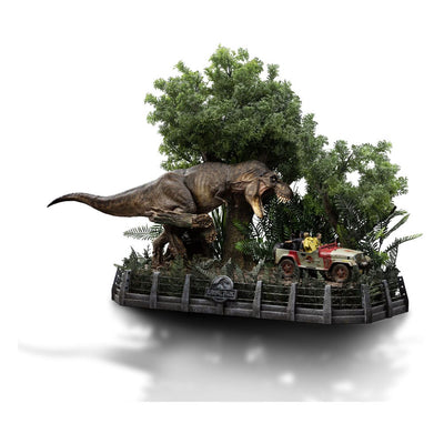 Jurassic Park Demi Art Scale Statue 1/20 T-Rex Chase 30 cm