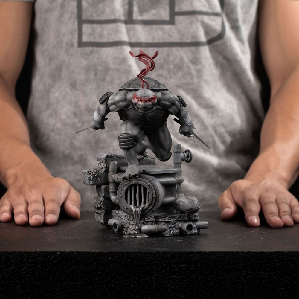 Teenage Mutant Ninja Turtles Art Scale Statue 1/10 Raphael Black and White Variant 26 cm heo exclusive - Damaged packaging