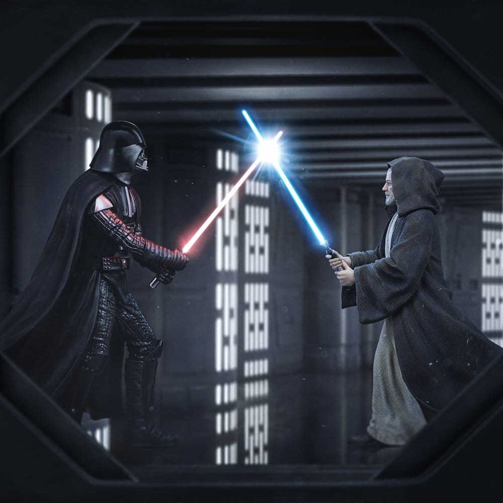 Star Wars Deluxe Art Scale Statue 1/10 Darth Vader Vs Obi-Wan Kenobi (CCXP Exclusive 2025) 24 cm - Damaged packaging