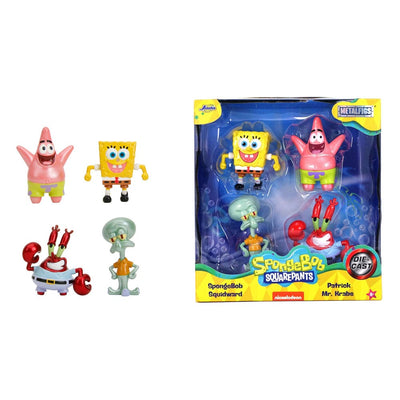 Spongebob Squarepants Nano Metalfigs Diecast Mini Figures 4-Pack Wave 1 4 cm