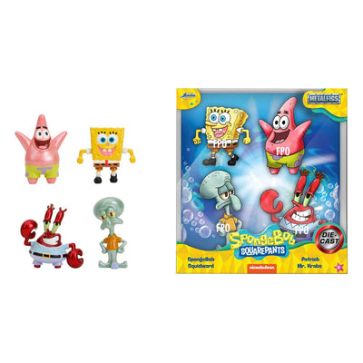 Spongebob Squarepants Nano Metalfigs Diecast Mini Figures 4-Pack Wave 1 4 cm