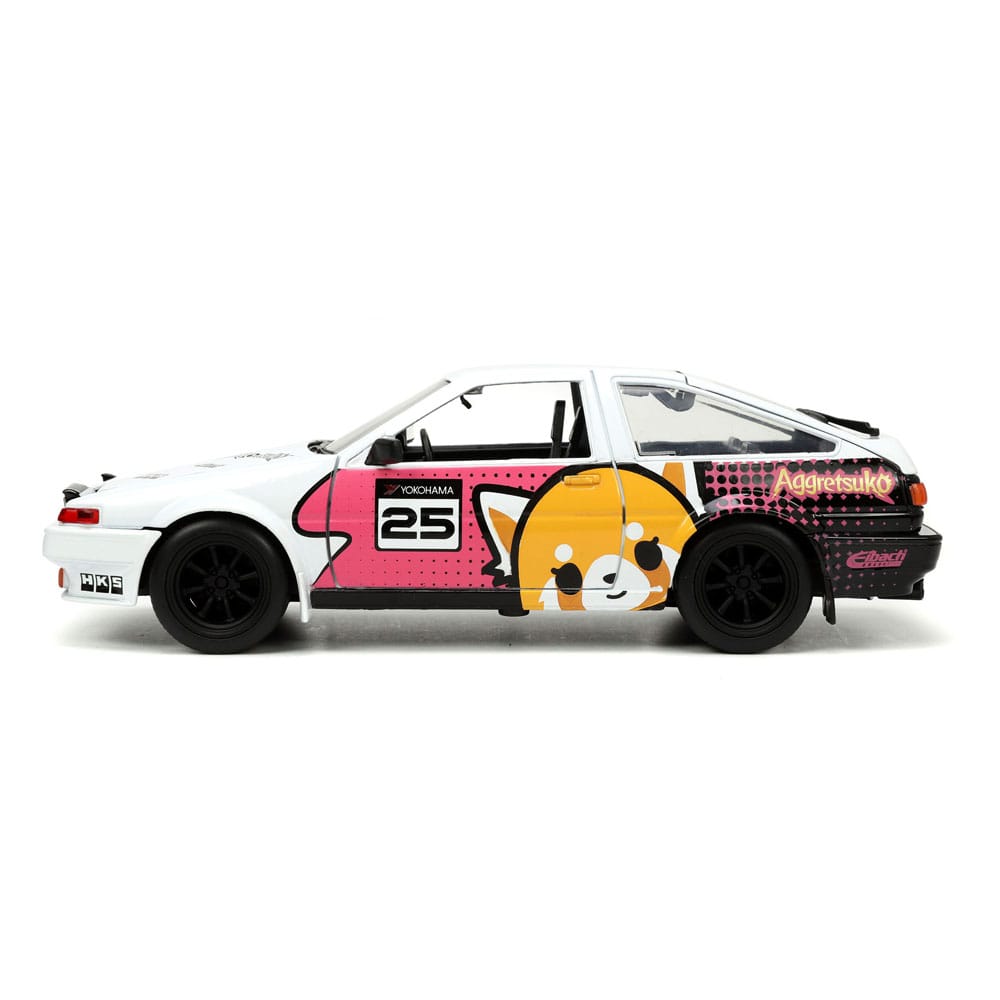 Aggretsuko Diecast Model 1/24 1986 Toyota Trueno AE86