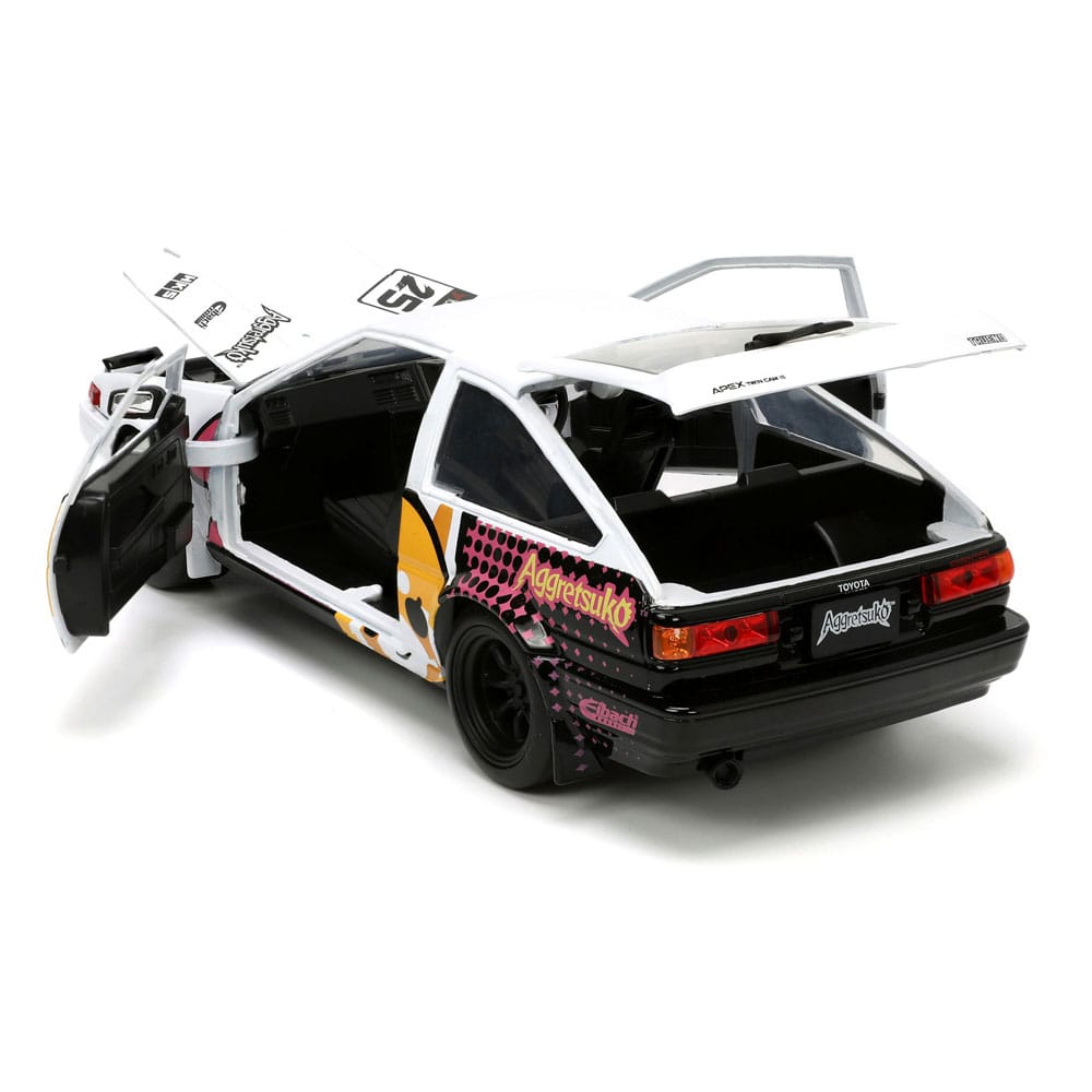 Aggretsuko Diecast Model 1/24 1986 Toyota Trueno AE86