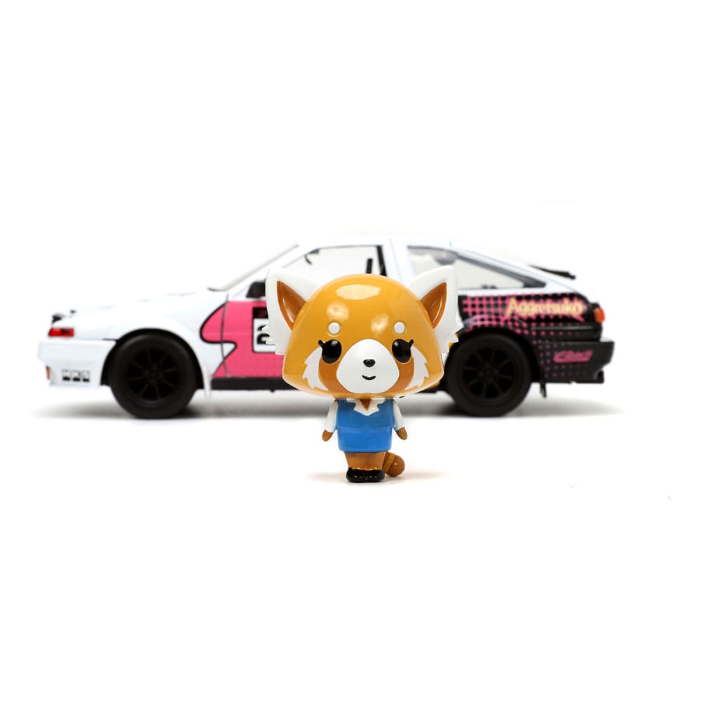 Aggretsuko Diecast Model 1/24 1986 Toyota Trueno AE86