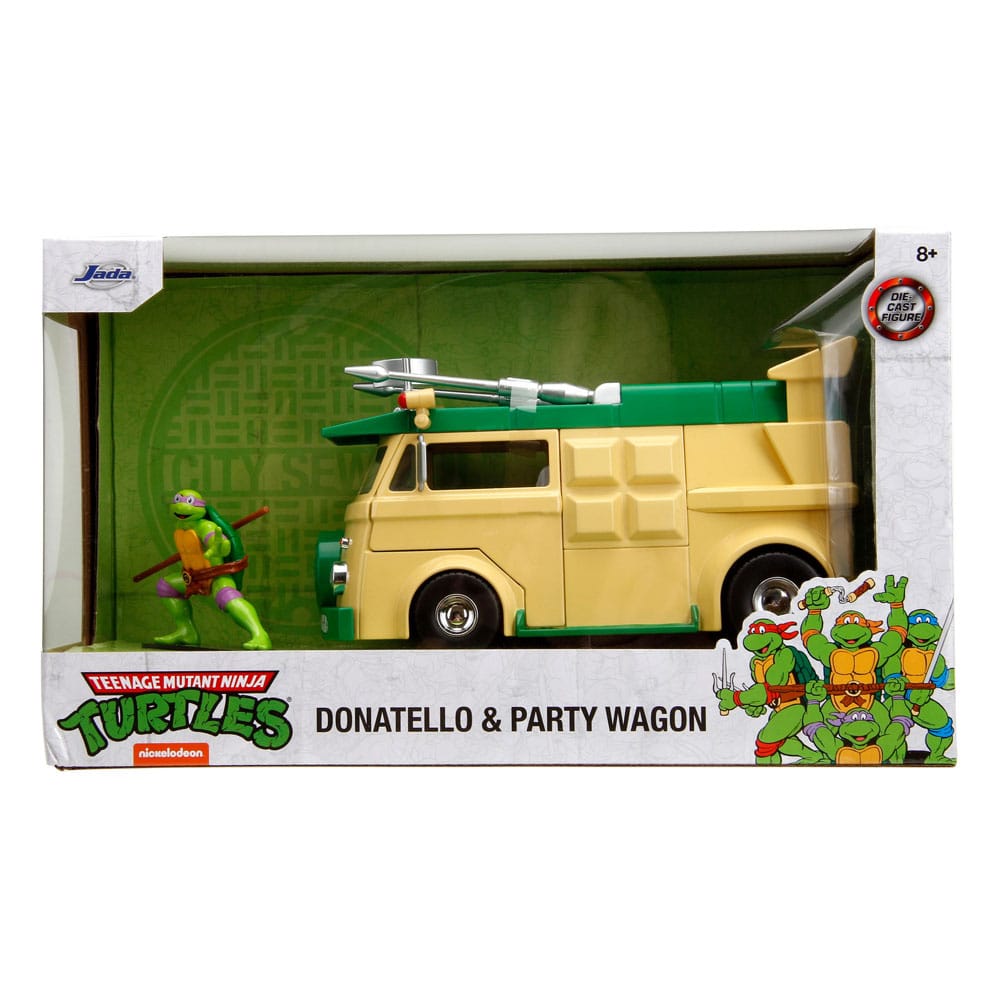 Teenage Mutant Ninja Turtles Diecast Model 1/24 Donatello & Party Wagon