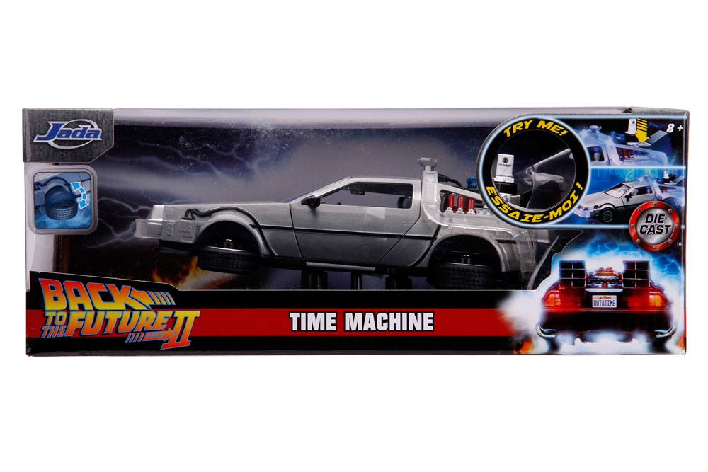 Back to the Future II Hollywood Rides Diecast Model 1/24 DeLorean Time Machine