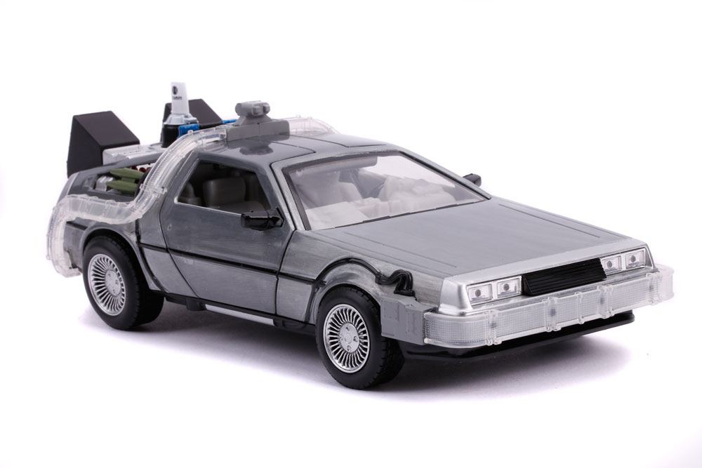 Back to the Future II Hollywood Rides Diecast Model 1/24 DeLorean Time Machine