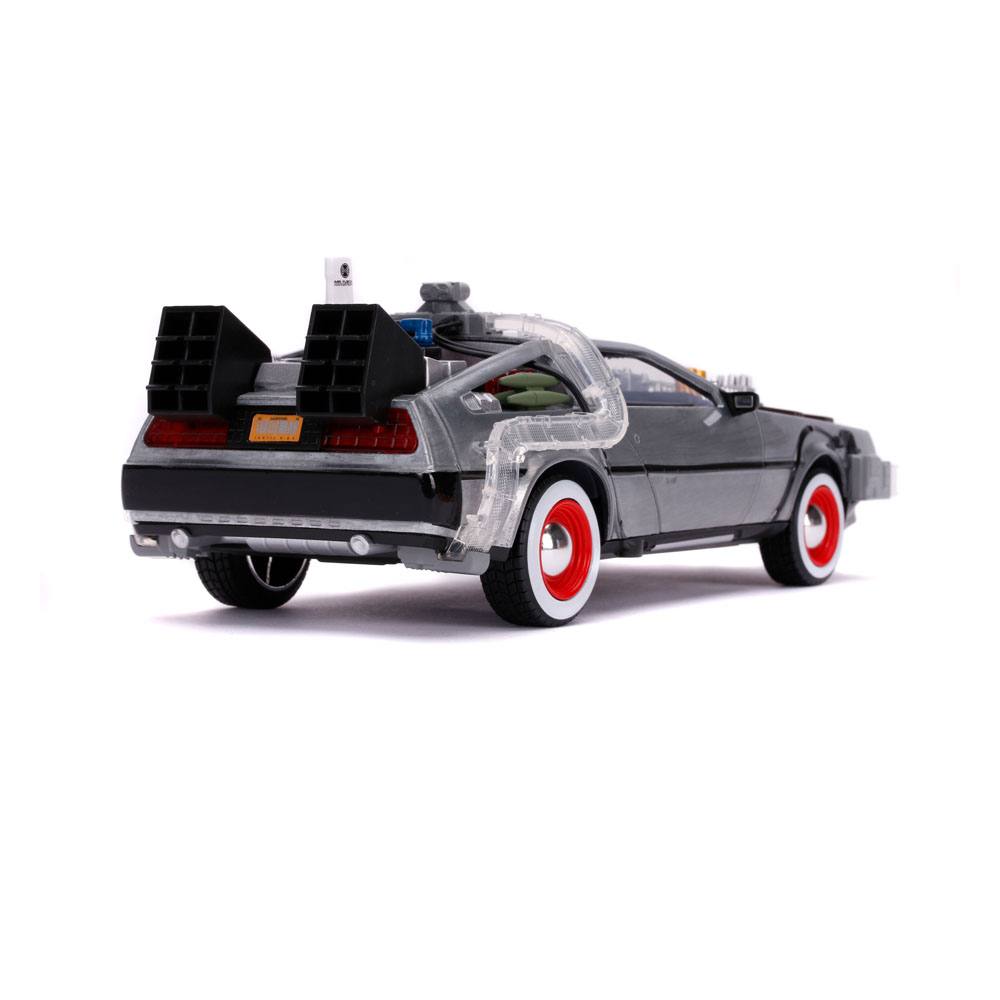 Back to the Future III Hollywood Rides Diecast Model 1/24 DeLorean Time Machine