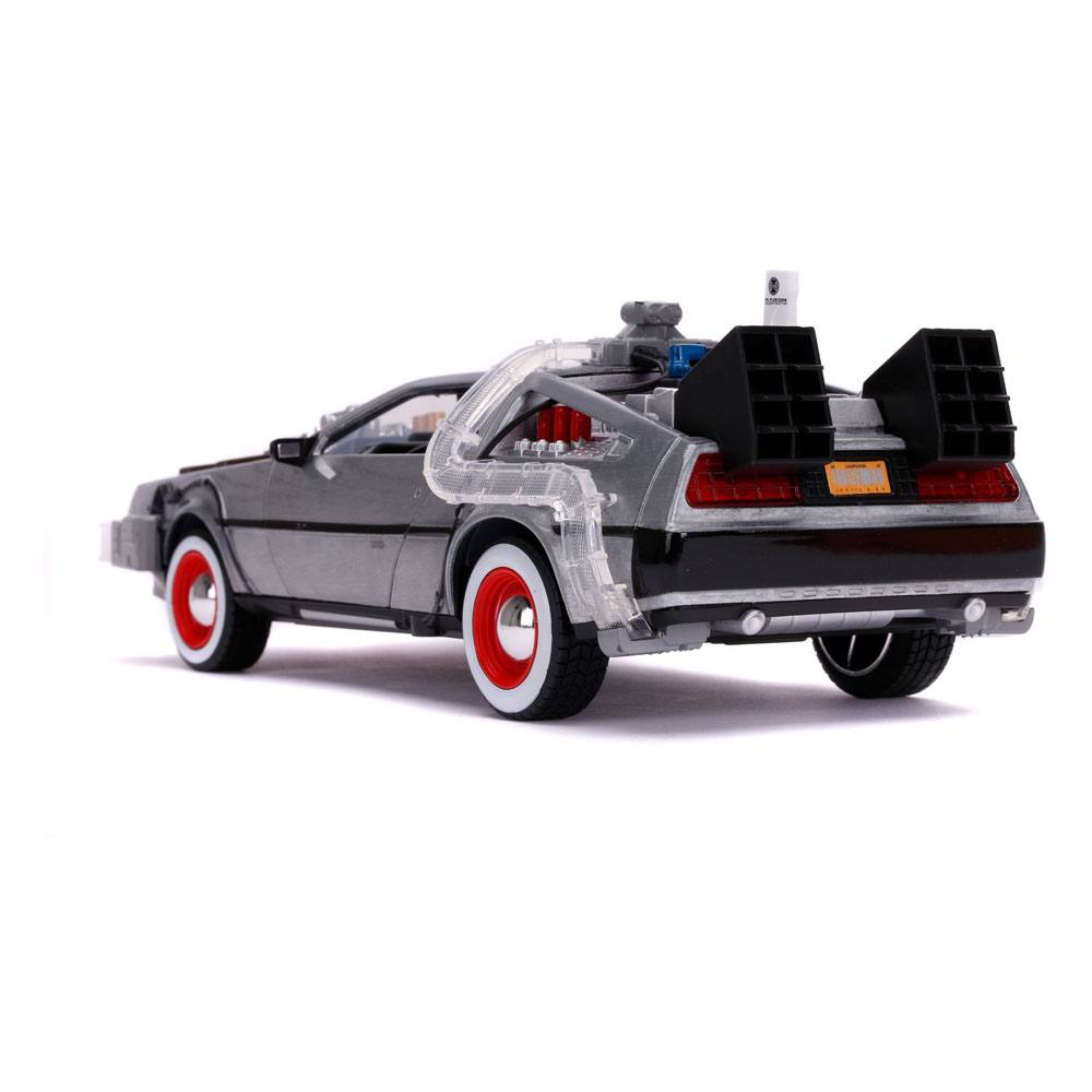 Back to the Future III Hollywood Rides Diecast Model 1/24 DeLorean Time Machine