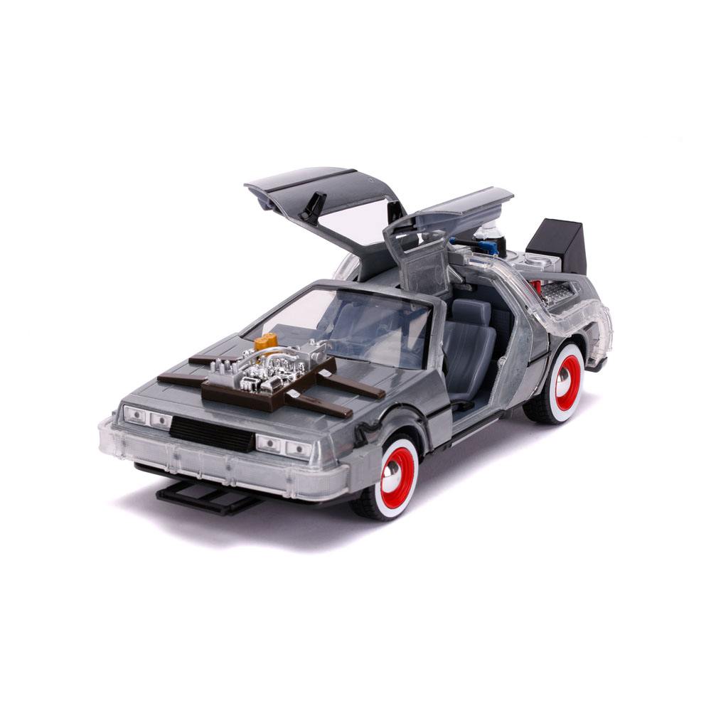 Back to the Future III Hollywood Rides Diecast Model 1/24 DeLorean Time Machine